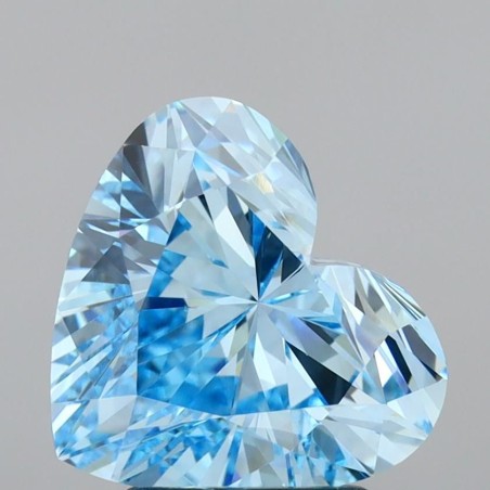 Diament laboratoryjny o barwie fantazyjnej serce, Blue Fancy_Vivid, 2.5ct, VVS2, Fancy Vivid Blue, IGI LG710561197