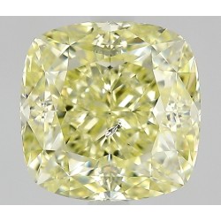 Diament o barwie fantazyjnej szlif poduszkowy modyfikowany, 1.51ct, SI2, Fancy Yellow, GIA 6532687800