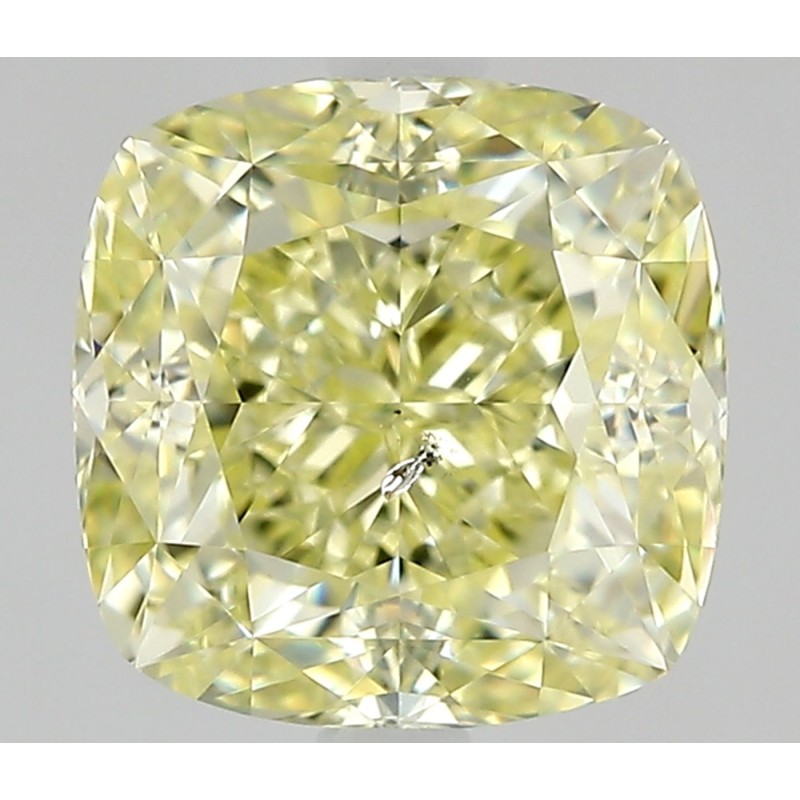 Diament o barwie fantazyjnej szlif poduszkowy modyfikowany, 1.51ct, SI2, Fancy Yellow, GIA 6532687800