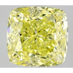 Diament o barwie fantazyjnej szlif poduszkowy modyfikowany, 1.5ct, VVS2, Fancy Intense Yellow, GIA 7531763710