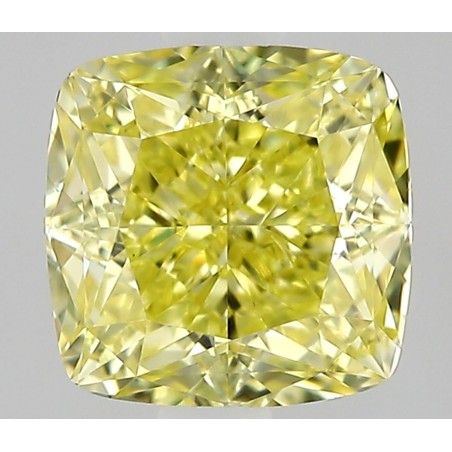 Diament o barwie fantazyjnej szlif poduszkowy modyfikowany, 0.67ct, VS1, Fancy Intense Yellow, GIA 6535530830