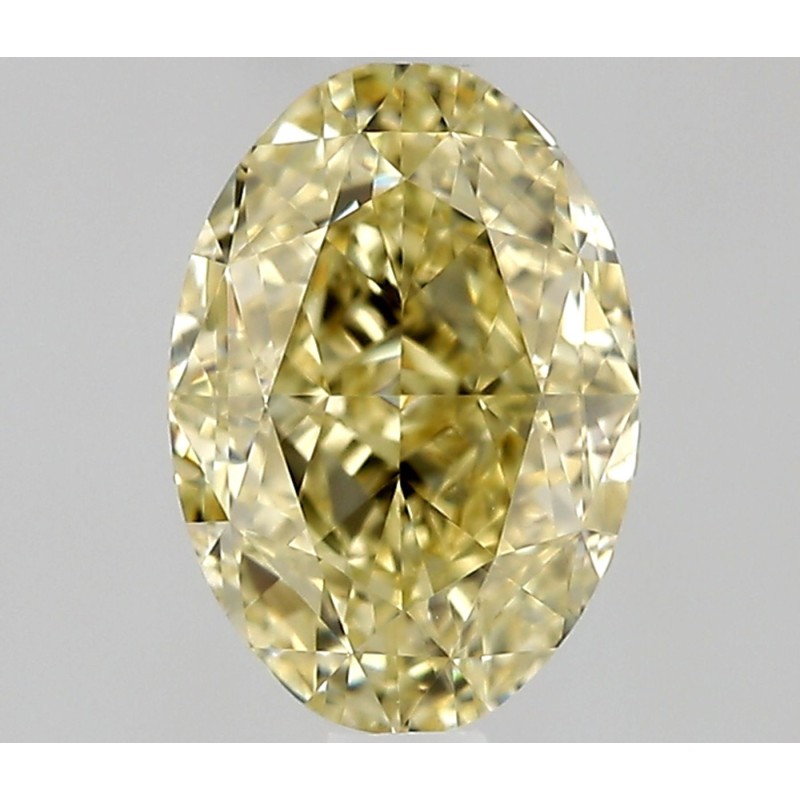Diament o barwie fantazyjnej szlif owalny, 0.65ct, VVS1, Fancy Yellow, GIA 2537531090