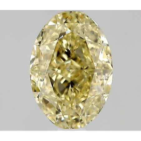 Diament o barwie fantazyjnej szlif owalny, 0.65ct, VVS1, Fancy Yellow, GIA 2537531090