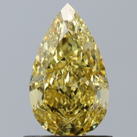 Diament o barwie fantazyjnej szlif gruszkowy, 1.13ct, VS1, Fancy Yellow, GIA 5232750335