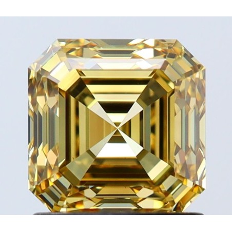 Diament o barwie fantazyjnej szlif szmaragdowy kwadratowy, 1.53ct, VS1, Fancy Brown Yellow, GIA 1525967068