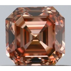 Diament o barwie fantazyjnej szlif szmaragdowy kwadratowy, 0.5ct, VVS1, Fancy Pink, GIA 6522698593
