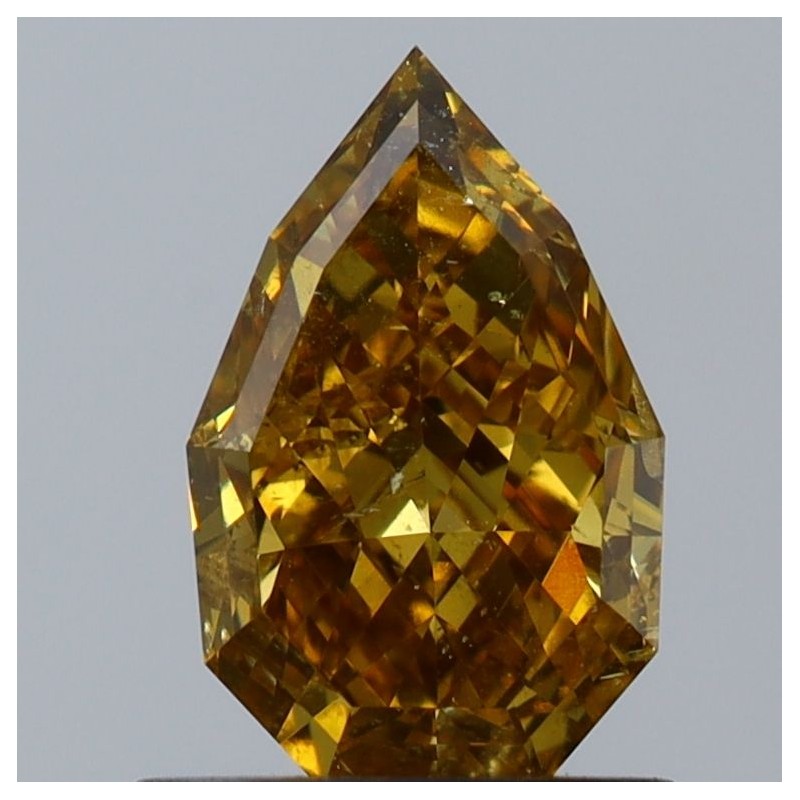 Diament o barwie fantazyjnej szlif gruszkowy, 1.01ct, SI2, Fancy Deep Yellow, GIA 5231750493