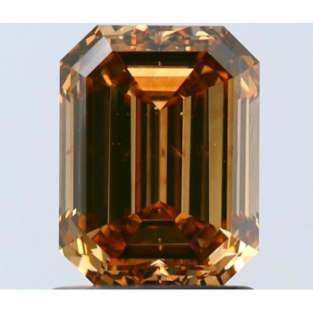 Diament o barwie fantazyjnej szlif szmaragdowy, 1.51ct, SI1, Fancy Dark Yellowish Brown, GIA 2231750427