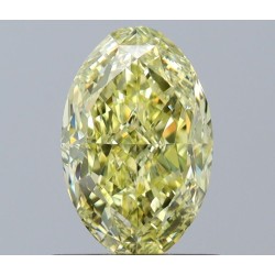 Diament o barwie fantazyjnej szlif owalny, 1ct, VS1, Fancy Yellow, GIA 2231750358