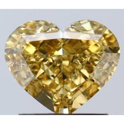 Diament o barwie fantazyjnej serce, 1.59ct, VVS1, Fancy Yellow, GIA 2233750400