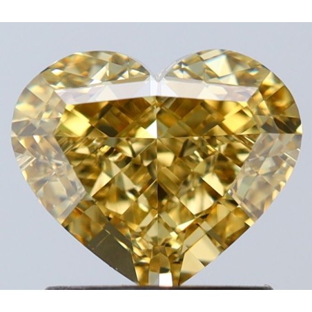 Diament o barwie fantazyjnej serce, 1.59ct, VVS1, Fancy Yellow, GIA 2233750400