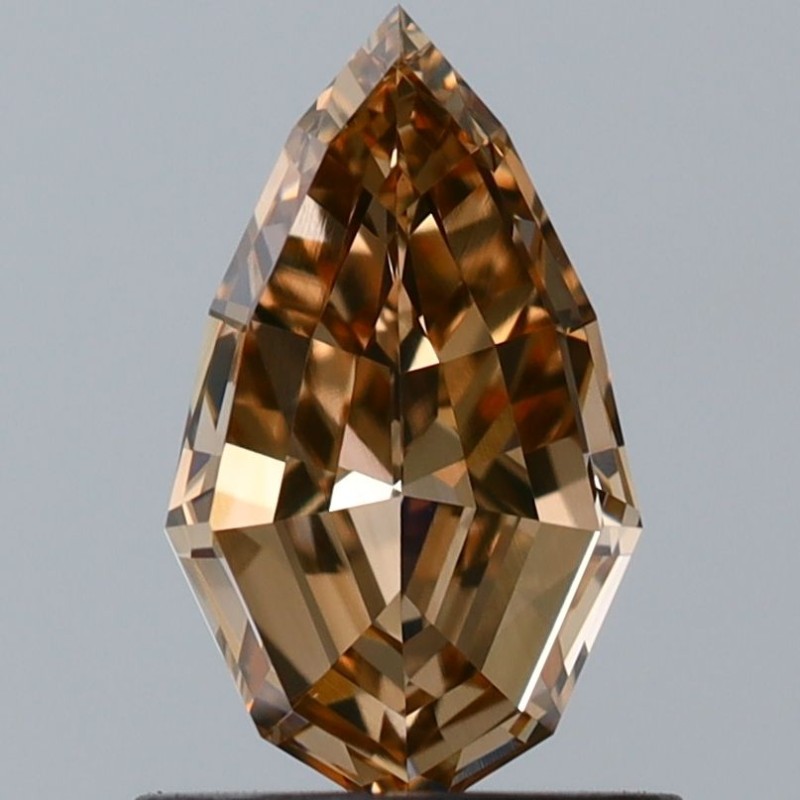 Diament o barwie fantazyjnej szlif gruszkowy, 1.03ct, VS1, Fancy Brown, GIA 5232750447