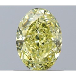 Diament o barwie fantazyjnej szlif owalny, 1ct, VS2, Fancy Yellow, GIA 6237750384