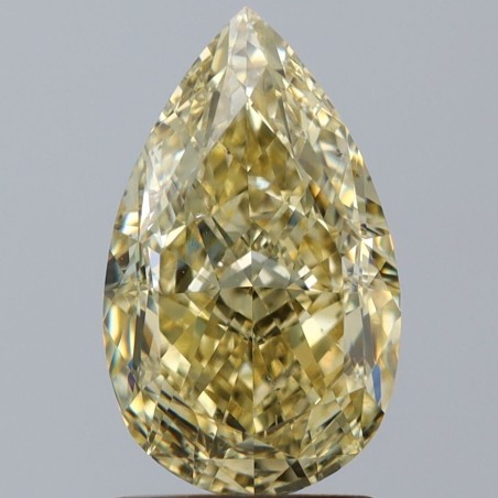Diament o barwie fantazyjnej szlif gruszkowy, 2ct, SI1, Fancy Yellow, GIA 2235750191