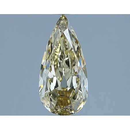 Diament o barwie fantazyjnej szlif gruszkowy, 1ct, VS2, Fancy Yellow, GIA 2537017946