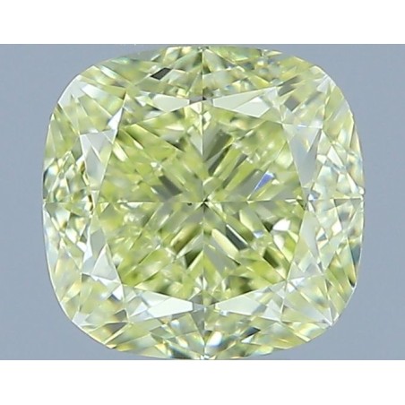 Diament o barwie fantazyjnej szlif poduszkowy brylantowy, 1ct, SI1, Fancy Yellow, GIA 2516901381