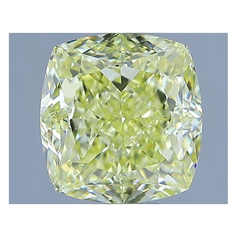 Diament o barwie fantazyjnej szlif poduszkowy brylantowy, 2ct, VVS2, Fancy Yellow, GIA 1523785134