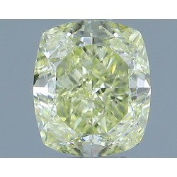 Diament o barwie fantazyjnej szlif poduszkowy brylantowy, 1ct, SI1, Fancy Light Yellow, GIA 5231727331