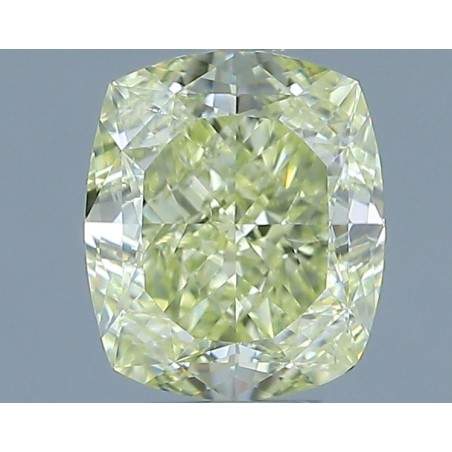 Diament o barwie fantazyjnej szlif poduszkowy brylantowy, 1ct, SI1, Fancy Light Yellow, GIA 5231727331