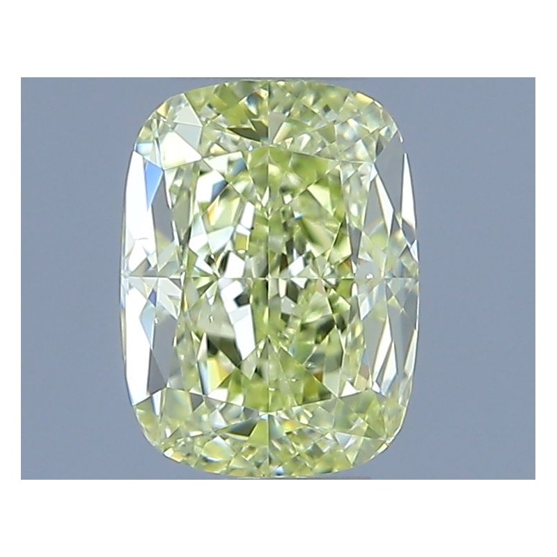 Diament o barwie fantazyjnej szlif poduszkowy brylantowy, 1.01ct, VS2, Fancy Light Yellow, GIA 6233711353