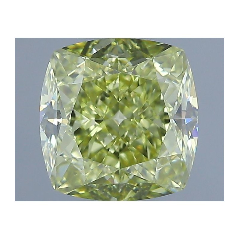 Diament o barwie fantazyjnej szlif poduszkowy brylantowy, 1.25ct, VS2, Fancy Brownish Greenish Yellow, GIA 2524789476