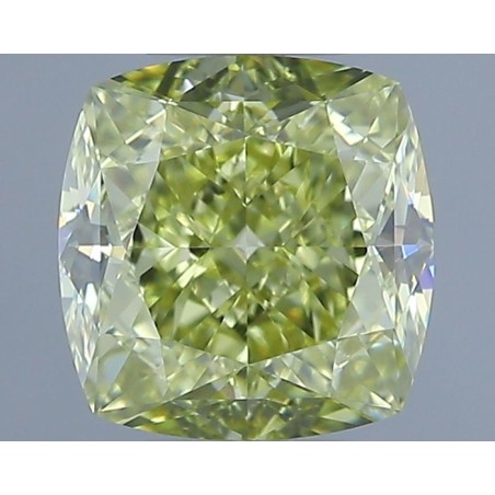 Diament o barwie fantazyjnej szlif poduszkowy brylantowy, 1.25ct, VS2, Fancy Brownish Greenish Yellow, GIA 2524789476
