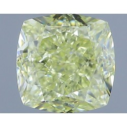 Diament o barwie fantazyjnej szlif poduszkowy brylantowy, 1.02ct, VS1, Fancy Light Yellow, GIA 1527879133