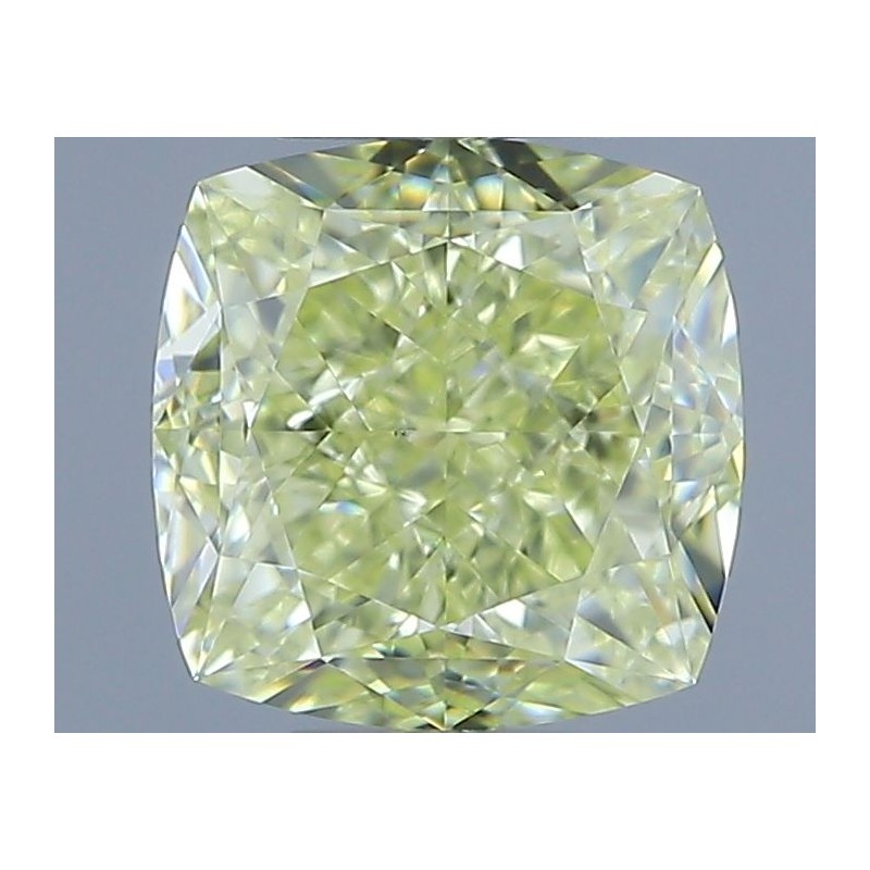 Diament o barwie fantazyjnej szlif poduszkowy brylantowy, 1.02ct, VS1, Fancy Light Yellow, GIA 1527879133