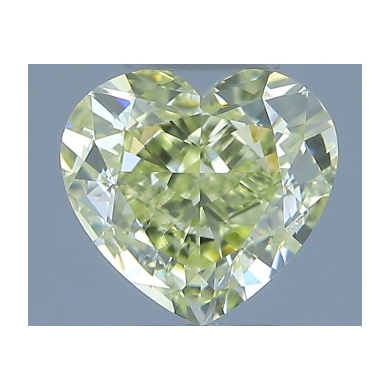Diament o barwie fantazyjnej serce, 0.91ct, VS2, Fancy Light Yellow, GIA 1232773142