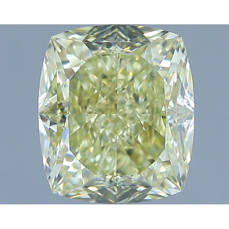 Diament o barwie fantazyjnej szlif poduszkowy brylantowy, 1.72ct, VS1, Fancy Light Yellow, GIA 2527537144