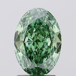 Diament laboratoryjny o barwie fantazyjnej szlif owalny, Green Fancy_Vivid, 2.05ct, VVS2, Fancy Vivid Green, IGI LG750502823