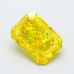 Diament laboratoryjny o barwie fantazyjnej radiant, Yellow Fancy_Vivid, 1.71ct, IF, Fancy Vivid Yellow, IGI LG707556652