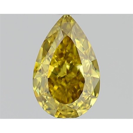 Diament o barwie fantazyjnej szlif gruszkowy, 0.66ct, VS2, Fancy Deep Brownish Greenish Yellow, GIA 1487906021