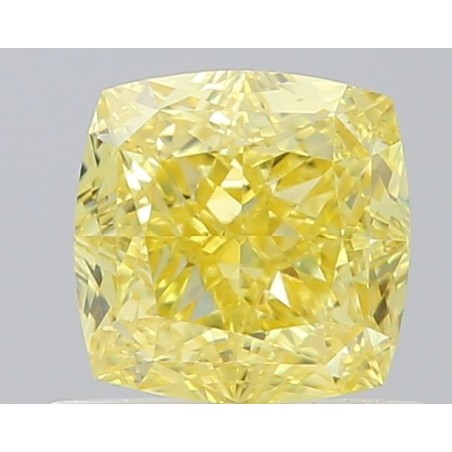 Diament o barwie fantazyjnej szlif poduszkowy brylantowy, 0.9ct, VS1, Fancy Intense Yellow, GIA 2527699583