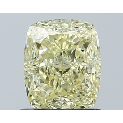 Diament o barwie fantazyjnej szlif poduszkowy modyfikowany, 1.22ct, VS2, Fancy Yellow, GIA 7536155311