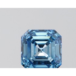 Diament laboratoryjny o barwie fantazyjnej Asscher, Blue Fancy_Vivid, 1ct, VVS2, Fancy Vivid Blue, IGI LG747525617