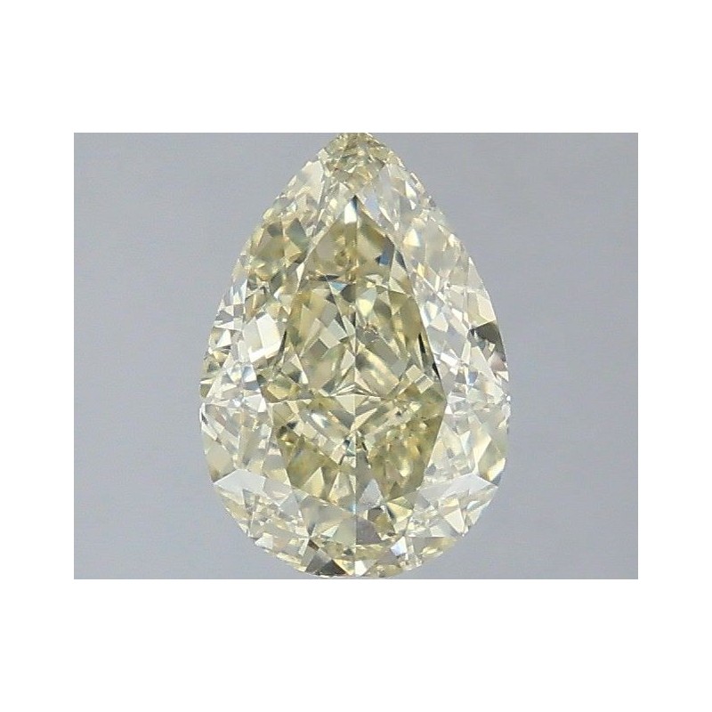 Diament o barwie fantazyjnej szlif gruszkowy, 1.63ct, VS2, Fancy Light Brownish Greenish Yellow, GIA 1517446328
