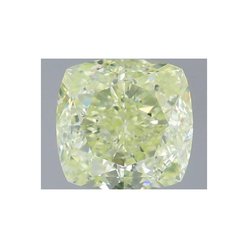 Diament o barwie fantazyjnej szlif poduszkowy brylantowy, 0.8ct, VS2, Fancy Yellow Green, GIA 2528248754