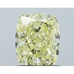 Diament o barwie fantazyjnej szlif poduszkowy modyfikowany, 1.03ct, VS1, Fancy Yellow, GIA 1538273525
