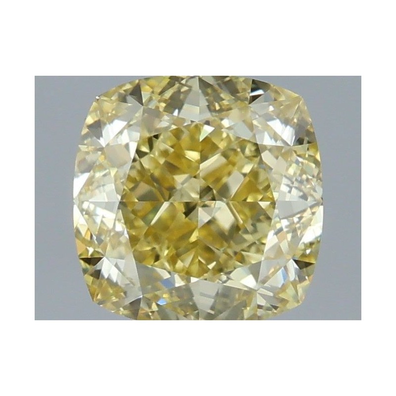 Diament o barwie fantazyjnej szlif poduszkowy brylantowy, 1.27ct, VS2, Fancy Yellow, GIA 7533594367