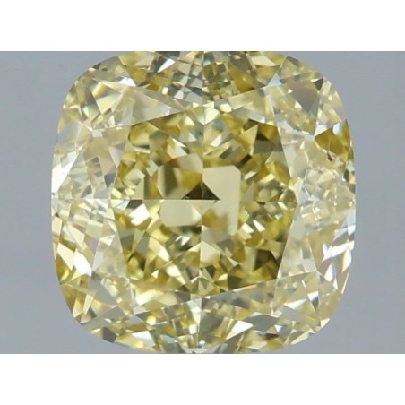 Diament o barwie fantazyjnej szlif poduszkowy brylantowy, 1.5ct, VS2, Fancy Brownish Greenish Yellow, GIA 1539594389