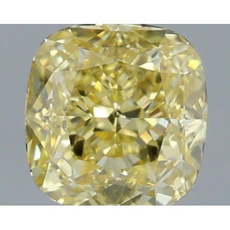 Diament o barwie fantazyjnej szlif poduszkowy brylantowy, 0.53ct, VS2, Fancy Intense Yellow, GIA 5536603318