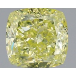 Diament o barwie fantazyjnej szlif poduszkowy brylantowy, 1.6ct, SI2, Fancy Greenish Yellow, GIA 2537557489