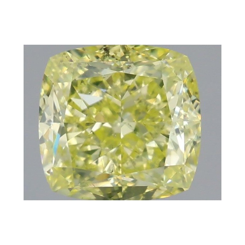 Diament o barwie fantazyjnej szlif poduszkowy brylantowy, 1.6ct, SI2, Fancy Greenish Yellow, GIA 2537557489 Diament o barwie fantazyjnej szlif poduszkowy brylantowy, 1.6ct, SI2, Fancy Greenish Yellow, GIA 2537557489
