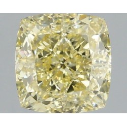 Diament o barwie fantazyjnej szlif poduszkowy brylantowy, 1.64ct, VS2, Fancy Yellow, GIA 2536557513