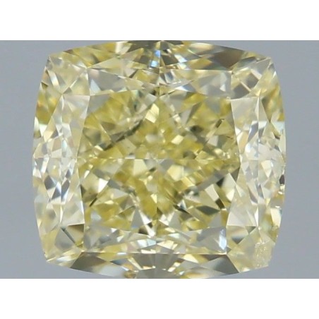 Diament o barwie fantazyjnej szlif poduszkowy brylantowy, 1.51ct, SI2, Fancy Yellow, GIA 2534594489