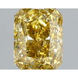 Diament o barwie fantazyjnej szlif poduszkowy brylantowy, 1.5ct, VS2, Fancy Deep Yellow, GIA 6532603955