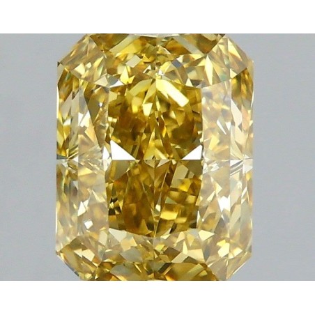 Diament o barwie fantazyjnej szlif poduszkowy brylantowy, 1.5ct, VS2, Fancy Deep Yellow, GIA 6532603955