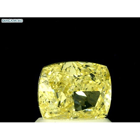 Diament o barwie fantazyjnej szlif poduszkowy brylantowy, 1.18ct, VS2, Fancy Intense Yellow, GIA 7373785796