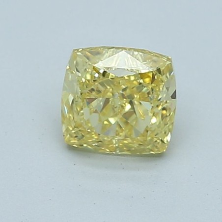 Diament o barwie fantazyjnej szlif poduszkowy brylantowy, 1.02ct, SI1, Fancy Vivid Yellow, GIA 5533236251
